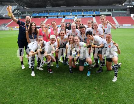 Fussball Frauen. Kaerntner Liga. Oberes Play Off. SK Austria Klagenfurt gegen SC St. Veit. Jubel   (St. Veit).  KLagenfurt, am 2.6.2024.
Foto: Kuess
www.qspictures.net
---
pressefotos, pressefotografie, kuess, qs, qspictures, sport, bild, bilder, bilddatenbank