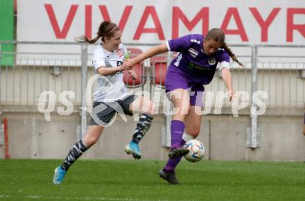 Fussball Frauen. Kaerntner Liga. Oberes Play Off. SK Austria Klagenfurt gegen SC St. Veit. Alina-Marie Vaschauner (Austria Klagenfurt), Alissa Lamzari   (St. Veit).  KLagenfurt, am 2.6.2024.
Foto: Kuess
www.qspictures.net
---
pressefotos, pressefotografie, kuess, qs, qspictures, sport, bild, bilder, bilddatenbank