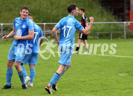 Fussball Unterliga West. Admira Villach gegen Lind.  Torjubel Markus Alexander Zoehrer  (Lind).
Villach, am 1.6.2024.
Foto: Kuess
www.qspictures.net
---
pressefotos, pressefotografie, kuess, qs, qspictures, sport, bild, bilder, bilddatenbank