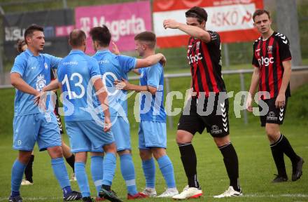 Fussball Unterliga West. Admira Villach gegen Lind. Torjubel  Nace Begus (Lind).
Villach, am 1.6.2024.
Foto: Kuess
www.qspictures.net
---
pressefotos, pressefotografie, kuess, qs, qspictures, sport, bild, bilder, bilddatenbank