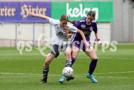 Fussball Frauen. Kaerntner Liga. Oberes Play Off. SK Austria Klagenfurt gegen SC St. Veit. Kristina Hohenwarter (Austria Klagenfurt), Jasmin Moscher  (St. Veit).  KLagenfurt, am 2.6.2024.
Foto: Kuess
www.qspictures.net
---
pressefotos, pressefotografie, kuess, qs, qspictures, sport, bild, bilder, bilddatenbank