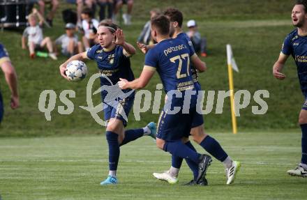 Fussball. KFV Cup. Koettmannsdorf gegen Grafenstein.  Torjubel Lukas Alfred Sadnik    (Grafenstein). Koettmannsdorf, am 4.6.2024.
Foto: Kuess
www.qspictures.net
---
pressefotos, pressefotografie, kuess, qs, qspictures, sport, bild, bilder, bilddatenbank