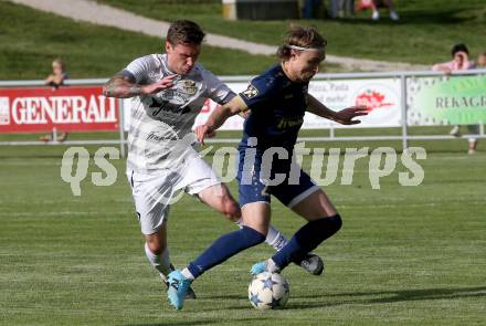 Fussball. KFV Cup. Koettmannsdorf gegen Grafenstein.  Ziga Erzen  (Koettmannsdorf),  Lukas Alfred Sadnik  (Grafenstein). Koettmannsdorf, am 4.6.2024.
Foto: Kuess
www.qspictures.net
---
pressefotos, pressefotografie, kuess, qs, qspictures, sport, bild, bilder, bilddatenbank