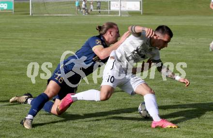 Fussball. KFV Cup. Koettmannsdorf gegen Grafenstein. Adis Ajkic   (Koettmannsdorf), Florian Sebastian Egger   (Grafenstein). Koettmannsdorf, am 4.6.2024.
Foto: Kuess
www.qspictures.net
---
pressefotos, pressefotografie, kuess, qs, qspictures, sport, bild, bilder, bilddatenbank