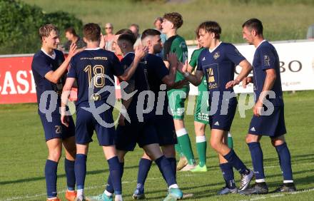 Fussball Kaerntner Liga. Velden gegen Lendorf.  Torjubel (Velden),   St. Egyden, am 7.6.2024.
Foto: Kuess
www.qspictures.net
---
pressefotos, pressefotografie, kuess, qs, qspictures, sport, bild, bilder, bilddatenbank