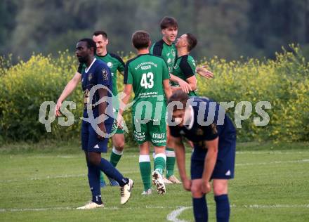 Fussball Kaerntner Liga. Velden gegen Lendorf. Torjubel David Feichter  (Lendorf). St. Egyden, am 7.6.2024.
Foto: Kuess
www.qspictures.net
---
pressefotos, pressefotografie, kuess, qs, qspictures, sport, bild, bilder, bilddatenbank
