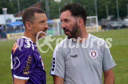 Fussball Testspiel. SK Austria Klagenfurt gegen NK Koper.  Christopher Wernitznig, Sandro Zakany (Klagenfurt). Welzenegg, am 13.7.2024.
Foto: Kuess
www.qspictures.net
---
pressefotos, pressefotografie, kuess, qs, qspictures, sport, bild, bilder, bilddatenbank