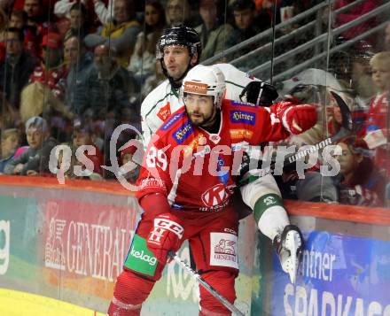 EBEL. Eishockey Bundesliga. KAC gegen Olimpija Ljubljana.  Raphael Herburger,   (KAC), Blaz Gregorc  (Ljubljana). Klagenfurt, 22.9.2024. 
Foto: Kuess
www.qspictures.net
---
pressefotos, pressefotografie, kuess, qs, qspictures, sport, bild, bilder, bilddatenbank