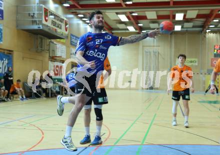 Handball Bundesliga. SC Ferlach gegen HSG Holding Graz. Luka Pernovsek (Ferlach). Ferlach, am 23.11.2024.
Foto: Kuess
www.qspictures.net
---
pressefotos, pressefotografie, kuess, qs, qspictures, sport, bild, bilder, bilddatenbank