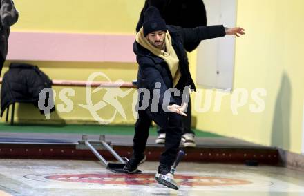 Fussball Bundesliga. Stockschiessen. SK  Austria Klagenfurt. Kosmas Gkezos.  Launsdorf,  am 11.12.2024.
Foto: Kuess
www.qspictures.net
---
pressefotos, pressefotografie, kuess, qs, qspictures, sport, bild, bilder, bilddatenbank