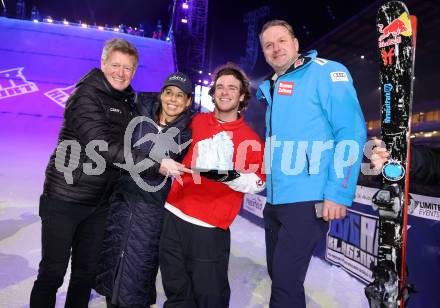 Freeski. Big Air. Arno Arthofer,  Matej Svancer (AUT), Dieter Moertl . Klagenfurt, am 4.1.2025.
Foto: Kuess
---
pressefotos, pressefotografie, kuess, qs, qspictures, sport, bild, bilder, bilddatenbank