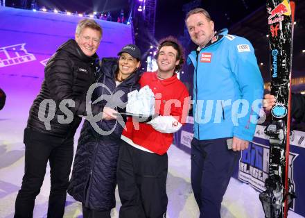 Freeski. Big Air. Arno Arthofer,  Matej Svancer (AUT), Dieter Moertl. Klagenfurt, am 4.1.2025.
Foto: Kuess
---
pressefotos, pressefotografie, kuess, qs, qspictures, sport, bild, bilder, bilddatenbank