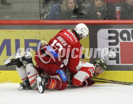 Eishockey ICE Bundesliga. KAC gegen HCB SÃ¼dtirol Alperia.  David Maier  (KAC),  Cristiano Digiacinto (Bozen). Klagenfurt, am 12.1.2025
Foto: Kuess
---
pressefotos, pressefotografie, kuess, qs, qspictures, sport, bild, bilder, bilddatenbank