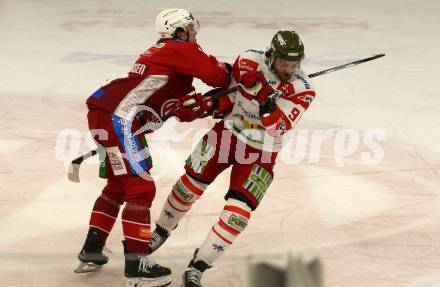 Eishockey ICE Bundesliga. KAC gegen HCB SÃ¼dtirol Alperia.  Nicholas Eric Petersen  (KAC), Dylan Di Perna  (Bozen). Klagenfurt, am 12.1.2025
Foto: Kuess
---
pressefotos, pressefotografie, kuess, qs, qspictures, sport, bild, bilder, bilddatenbank