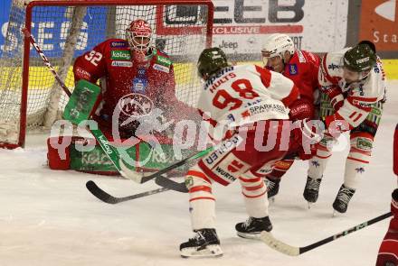 Eishockey ICE Bundesliga. KAC gegen HCB SÃ¼dtirol Alperia.  Sebastian Dahm  (KAC),  Cole Hults (Bozen). Klagenfurt, am 12.1.2025
Foto: Kuess
---
pressefotos, pressefotografie, kuess, qs, qspictures, sport, bild, bilder, bilddatenbank