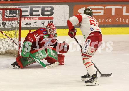 Eishockey ICE Bundesliga. KAC gegen HCB SÃ¼dtirol Alperia.  Sebastian Dahm  (KAC),  Matt Bradley (Bozen). Klagenfurt, am 12.1.2025
Foto: Kuess
---
pressefotos, pressefotografie, kuess, qs, qspictures, sport, bild, bilder, bilddatenbank