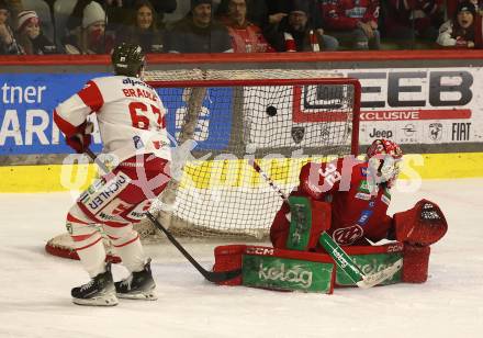 Eishockey ICE Bundesliga. KAC gegen HCB SÃ¼dtirol Alperia.  Sebastian Dahm  (KAC),  Matt Bradley (Bozen). Klagenfurt, am 12.1.2025
Foto: Kuess
---
pressefotos, pressefotografie, kuess, qs, qspictures, sport, bild, bilder, bilddatenbank