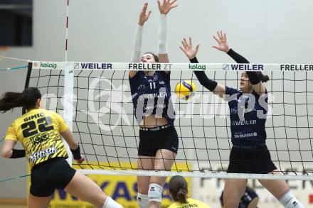 Volleyball. Frauen. Bundesliga. ATSC Wildcats Klagenfurt gegen Sokol/Post. Julia Trunner, Nikolina Bajic (Wildcats). Klagenfurt, am 25.1.2025
Foto: Kuess
---
pressefotos, pressefotografie, kuess, qs, qspictures, sport, bild, bilder, bilddatenbank