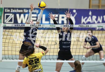 Volleyball. Frauen. Bundesliga. ATSC Wildcats Klagenfurt gegen Sokol/Post. Julia Trunner, Nikolina Bajic (Wildcats). Klagenfurt, am 25.1.2025
Foto: Kuess
---
pressefotos, pressefotografie, kuess, qs, qspictures, sport, bild, bilder, bilddatenbank