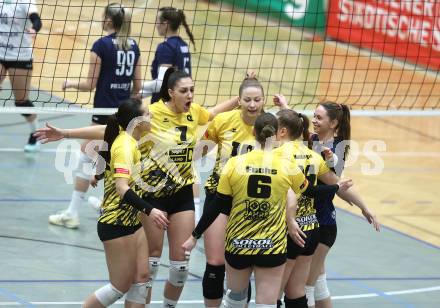 Volleyball. Frauen. Bundesliga. ATSC Wildcats Klagenfurt gegen Sokol/Post.  Jubel (Sokol/Post). Klagenfurt, am 25.1.2025
Foto: Kuess
---
pressefotos, pressefotografie, kuess, qs, qspictures, sport, bild, bilder, bilddatenbank