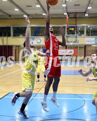 Basketball 2. Liga 2024/2025. Grunddurchgang 16. Runde.  Woerthersee Piraten gegen Upper Austrian Ballers. Andreas Nuck (Piraten), Starlin Inoa Gil  (Austrian Ballers). Klagenfurt, am 26.1.2025.
Foto: Kuess


---
pressefotos, pressefotografie, kuess, qs, qspictures, sport, bild, bilder, bilddatenbank