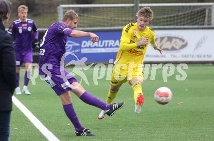 Fussball Bundesliga. Testspiel. SK Austria Klagenfurt gegen Lafnitz.  Martin Hinteregger (Austria Klagenfurt), Florian Ashley Visa (Lafnitz). Klagenfurt, am 31,1.2025.
Foto: Kuess
---
pressefotos, pressefotografie, kuess, qs, qspictures, sport, bild, bilder, bilddatenbank