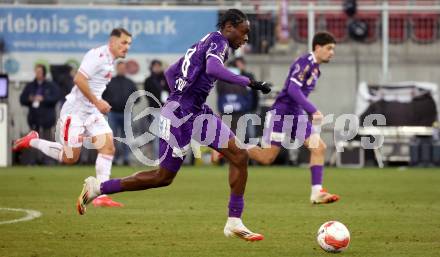 Fussball Bundesliga. SK Austria Klagenfurt gegen GAK. Dikeni Salifou  (Klagenfurt).  Klagenfurt, am 22.2.2025.
Foto: Kuess
---
pressefotos, pressefotografie, kuess, qs, qspictures, sport, bild, bilder, bilddatenbank