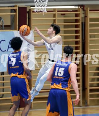 Basketball 2. Liga 2024/2025. Grunddurchgang 21. Runde.   KOS Celovec gegen BBU Salzburg.   Simon Siencnik (KOS),   Klagenfurt, am 1.3.2025.
Foto: Kuess


---
pressefotos, pressefotografie, kuess, qs, qspictures, sport, bild, bilder, bilddatenbank
