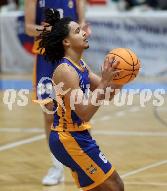 Basketball 2. Liga 2024/2025. Grunddurchgang 21. Runde.   KOS Celovec gegen BBU Salzburg.   Samuel Gatterbauer  (Salzburg). Klagenfurt, am 1.3.2025.
Foto: Kuess


---
pressefotos, pressefotografie, kuess, qs, qspictures, sport, bild, bilder, bilddatenbank
