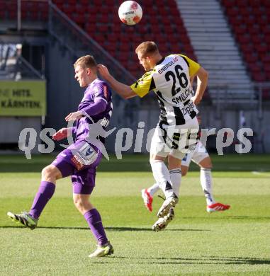 Fussball Bundesliga. SK Austria Klagenfurt gegen LASK. Nicolas Binder (Klagenfurt),   Hrvoje Smolcic  (LASK). Klagenfurt, am 2.3..2025.
Foto: Kuess
---
pressefotos, pressefotografie, kuess, qs, qspictures, sport, bild, bilder, bilddatenbank