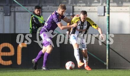 Fussball Bundesliga. SK Austria Klagenfurt gegen LASK. Martin Hinteregger (Klagenfurt),   Maximilian Entrup (LASK). Klagenfurt, am 2.3..2025.
Foto: Kuess
---
pressefotos, pressefotografie, kuess, qs, qspictures, sport, bild, bilder, bilddatenbank