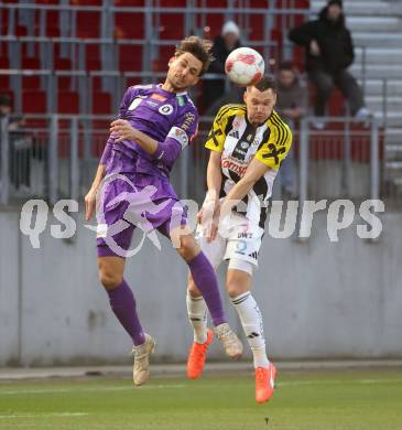 Fussball Bundesliga. SK Austria Klagenfurt gegen LASK. Thorsten Mahrer (Klagenfurt), Maximilian Entrup (LASK). Klagenfurt, am 2.3..2025.
Foto: Kuess
---
pressefotos, pressefotografie, kuess, qs, qspictures, sport, bild, bilder, bilddatenbank