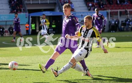 Fussball Bundesliga. SK Austria Klagenfurt gegen LASK. Nicolas Binder (Klagenfurt),   Hrvoje Smolcic  (LASK). Klagenfurt, am 2.3..2025.
Foto: Kuess
---
pressefotos, pressefotografie, kuess, qs, qspictures, sport, bild, bilder, bilddatenbank