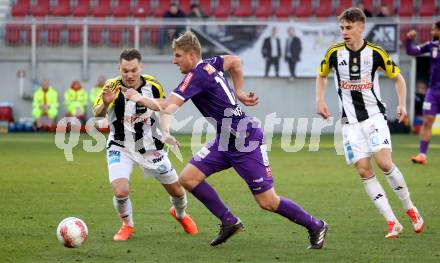 Fussball Bundesliga. SK Austria Klagenfurt gegen LASK. Martin Hinteregger h (Klagenfurt), Maximilian Entrup (LASK). Klagenfurt, am 2.3..2025.
Foto: Kuess
---
pressefotos, pressefotografie, kuess, qs, qspictures, sport, bild, bilder, bilddatenbank