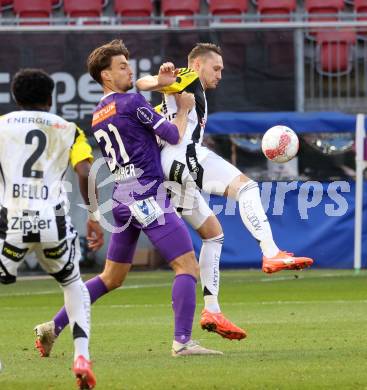 Fussball Bundesliga. SK Austria Klagenfurt gegen LASK. Thorsten Mahrer (Klagenfurt), Maximilian Entrup (LASK). Klagenfurt, am 2.3..2025.
Foto: Kuess
---
pressefotos, pressefotografie, kuess, qs, qspictures, sport, bild, bilder, bilddatenbank