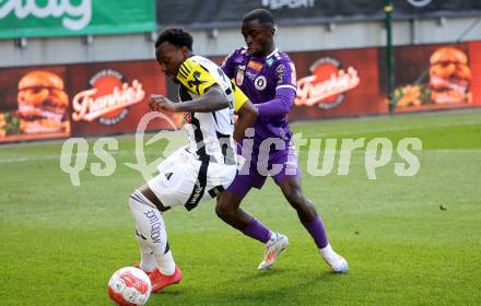 Fussball Bundesliga. SK Austria Klagenfurt gegen LASK. Solomon Bonnah (Klagenfurt), George Bello (LASK). Klagenfurt, am 2.3..2025.
Foto: Kuess
---
pressefotos, pressefotografie, kuess, qs, qspictures, sport, bild, bilder, bilddatenbank