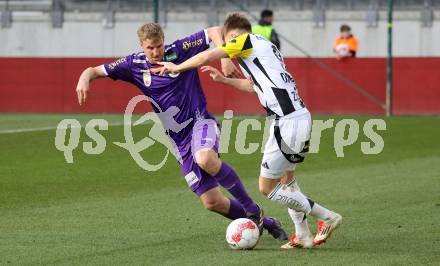 Fussball Bundesliga. SK Austria Klagenfurt gegen LASK. Martin Hinteregger  (Klagenfurt), Krystof Danek (LASK). Klagenfurt, am 2.3..2025.
Foto: Kuess
---
pressefotos, pressefotografie, kuess, qs, qspictures, sport, bild, bilder, bilddatenbank