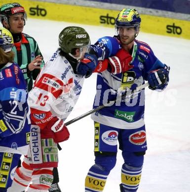 Eishockey ICE Bundesliga. VSV gegen Bozen.  Torjubel Thomas Vallant (VSV), Adam Helewka (Bozen). Villach, am 4.3.2025
Foto: Kuess
---
pressefotos, pressefotografie, kuess, qs, qspictures, sport, bild, bilder, bilddatenbank