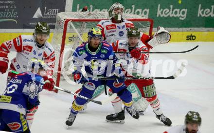 Eishockey ICE Bundesliga. VSV gegen Bozen.  Torjubel Elias Wallenta  (VSV), Simon Bourque  (Bozen). Villach, am 4.3.2025
Foto: Kuess
---
pressefotos, pressefotografie, kuess, qs, qspictures, sport, bild, bilder, bilddatenbank
