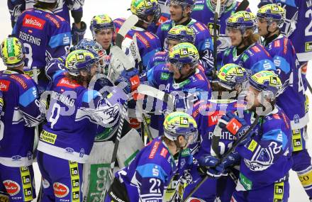 Eishockey ICE Bundesliga. VSV gegen Bozen.  Jubel Alexander Rauchenwald, Philipp Lindner (VSV). Villach, am 4.3.2025
Foto: Kuess
---
pressefotos, pressefotografie, kuess, qs, qspictures, sport, bild, bilder, bilddatenbank