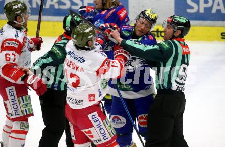 Eishockey ICE Bundesliga. VSV gegen Bozen.  Torjubel Guus Van Nes (VSV), Adam Helewka  (Bozen). Villach, am 4.3.2025
Foto: Kuess
---
pressefotos, pressefotografie, kuess, qs, qspictures, sport, bild, bilder, bilddatenbank