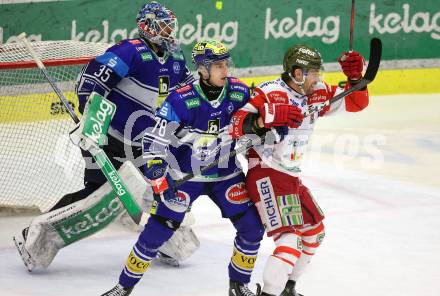 Eishockey ICE Bundesliga. VSV gegen Bozen.  Torjubel Felix Maxa (VSV), Brad McClure (Bozen). Villach, am 4.3.2025
Foto: Kuess
---
pressefotos, pressefotografie, kuess, qs, qspictures, sport, bild, bilder, bilddatenbank