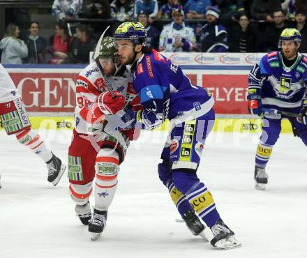 Eishockey ICE Bundesliga. VSV gegen Bozen.  Torjubel Maximilian Rebernig (VSV), Dylan Di Perna (Bozen). Villach, am 4.3.2025
Foto: Kuess
---
pressefotos, pressefotografie, kuess, qs, qspictures, sport, bild, bilder, bilddatenbank