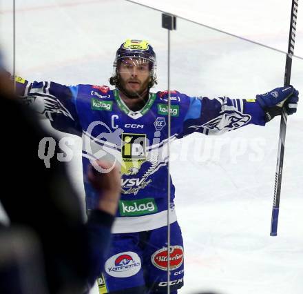 Eishockey ICE Bundesliga. VSV gegen Bozen.  Torjubel Alexander Rauchenwald (VSV). Villach, am 4.3.2025
Foto: Kuess
---
pressefotos, pressefotografie, kuess, qs, qspictures, sport, bild, bilder, bilddatenbank