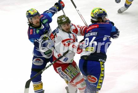 Eishockey ICE Bundesliga. VSV gegen Bozen.  Torjubel Max Coatta, Patrick Holway (VSV), Daniel Mantenuto (Bozen). Villach, am 4.3.2025
Foto: Kuess
---
pressefotos, pressefotografie, kuess, qs, qspictures, sport, bild, bilder, bilddatenbank