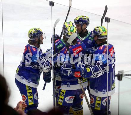 Eishockey ICE Bundesliga. VSV gegen Bozen.  Torjubel Alexander Rauchenwald (VSV). Villach, am 4.3.2025
Foto: Kuess
---
pressefotos, pressefotografie, kuess, qs, qspictures, sport, bild, bilder, bilddatenbank