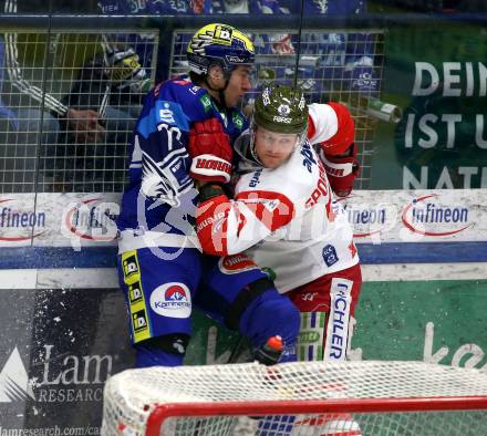 Eishockey ICE Bundesliga. VSV gegen Bozen.  Torjubel Felix Maxa (VSV), Peter Spornberger (Bozen). Villach, am 4.3.2025
Foto: Kuess
---
pressefotos, pressefotografie, kuess, qs, qspictures, sport, bild, bilder, bilddatenbank