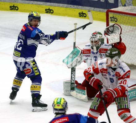 Eishockey ICE Bundesliga. VSV gegen Bozen.  Jubel Benjamin Lanzinger (VSV), Sam Harvey (Bozen).  Villach, am 4.3.2025
Foto: Kuess
---
pressefotos, pressefotografie, kuess, qs, qspictures, sport, bild, bilder, bilddatenbank