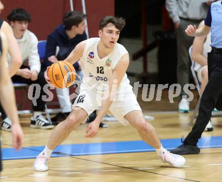 Basketball 2. Liga 2024/2025. Grunddurchgang 22. Runde.   KOS Celovec gegen RAIDERS Tirol.   Edis Muric (KOS),   Klagenfurt, am 8.3.2025.
Foto: Kuess


---
pressefotos, pressefotografie, kuess, qs, qspictures, sport, bild, bilder, bilddatenbank