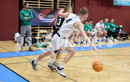 Basketball 2. Liga 2024/2025. Grunddurchgang 22. Runde.   KOS Celovec gegen RAIDERS Tirol.   Samuel Seher  (KOS),  Klagenfurt, am 8.3.2025.
Foto: Kuess


---
pressefotos, pressefotografie, kuess, qs, qspictures, sport, bild, bilder, bilddatenbank